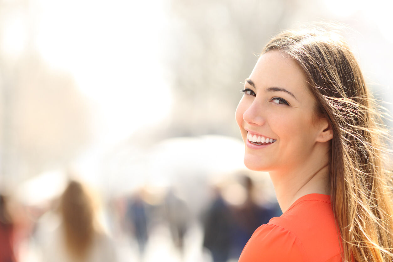 Beauty woman with perfect smile and white teeth