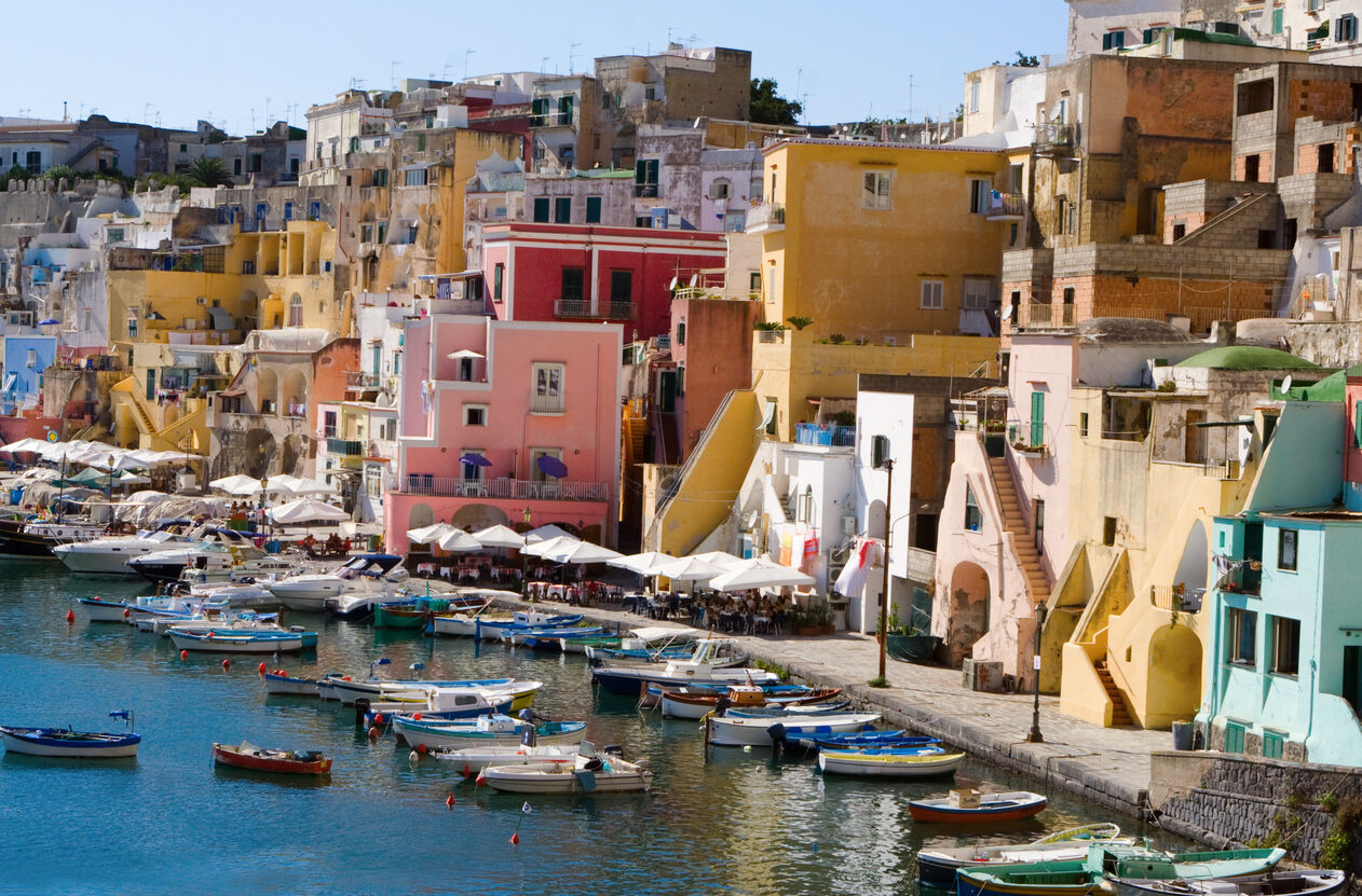 Procida, Fisherman's Village "La Corricella", Bay of Naples, Italy