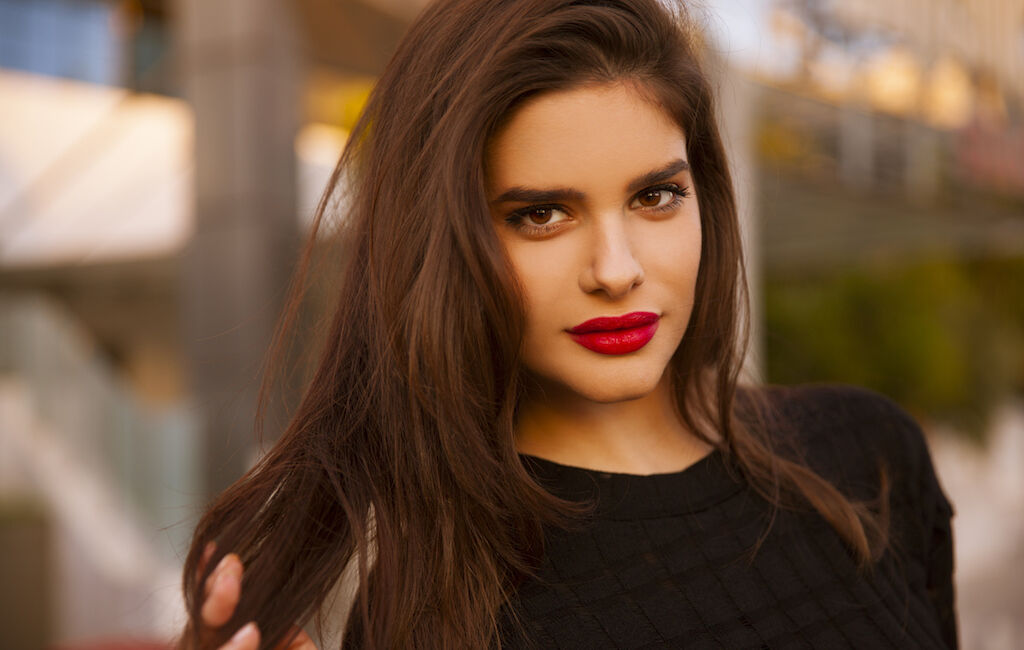 beautiful brunette.