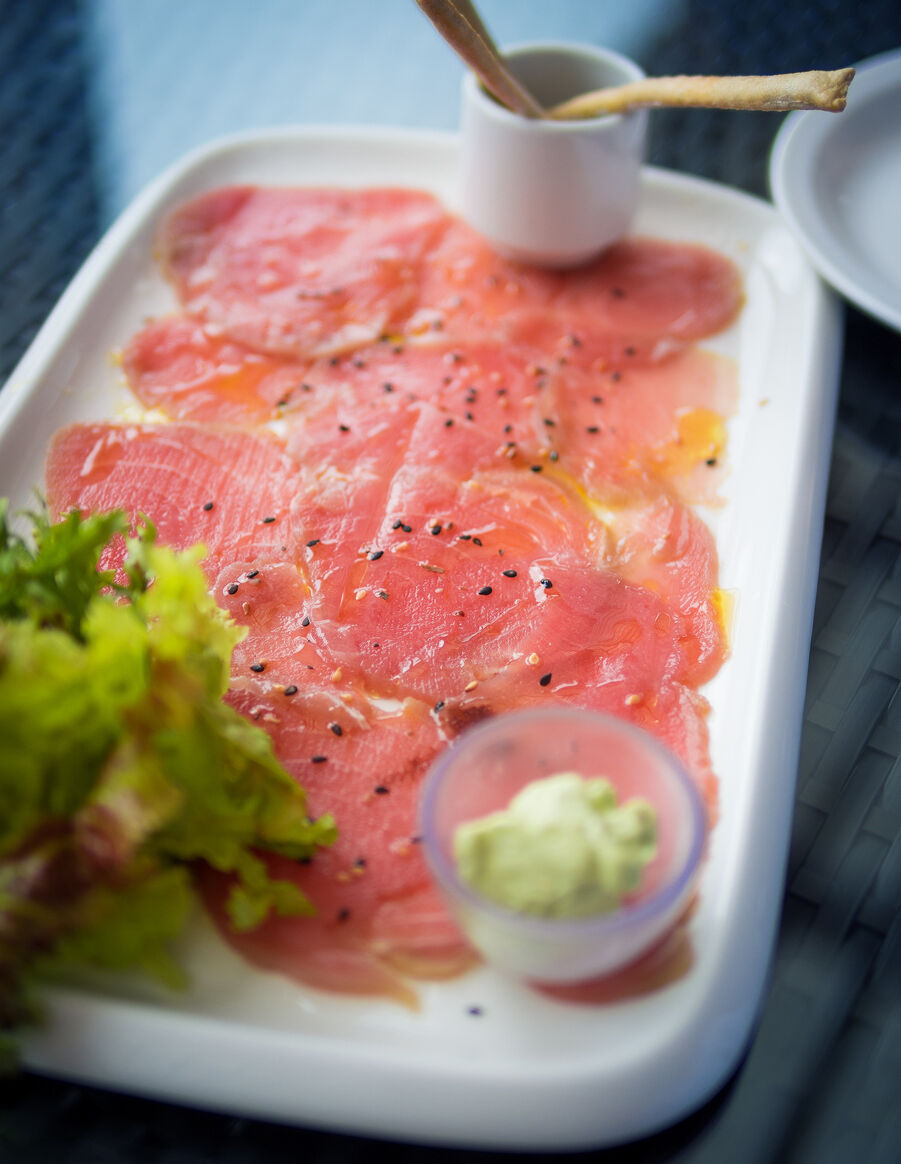 salmon carpaccio appetizer