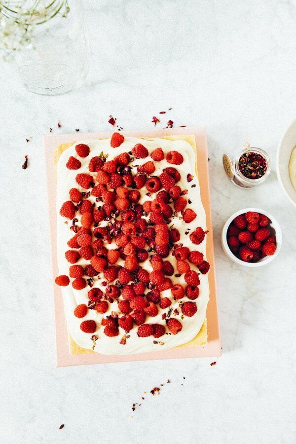 witte chocolade en framboos