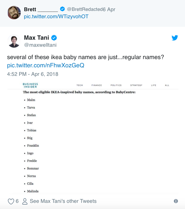 IKEA baby names