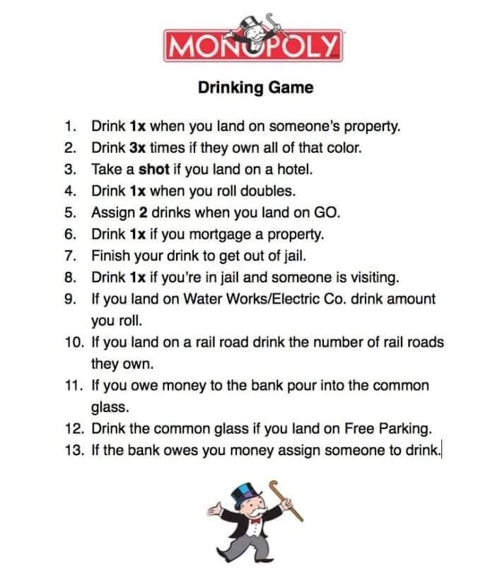 Monopoly drank spel