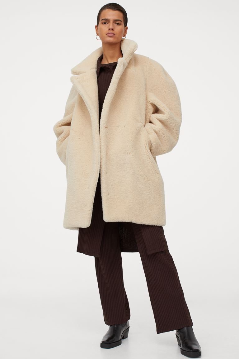 korte teddy jas