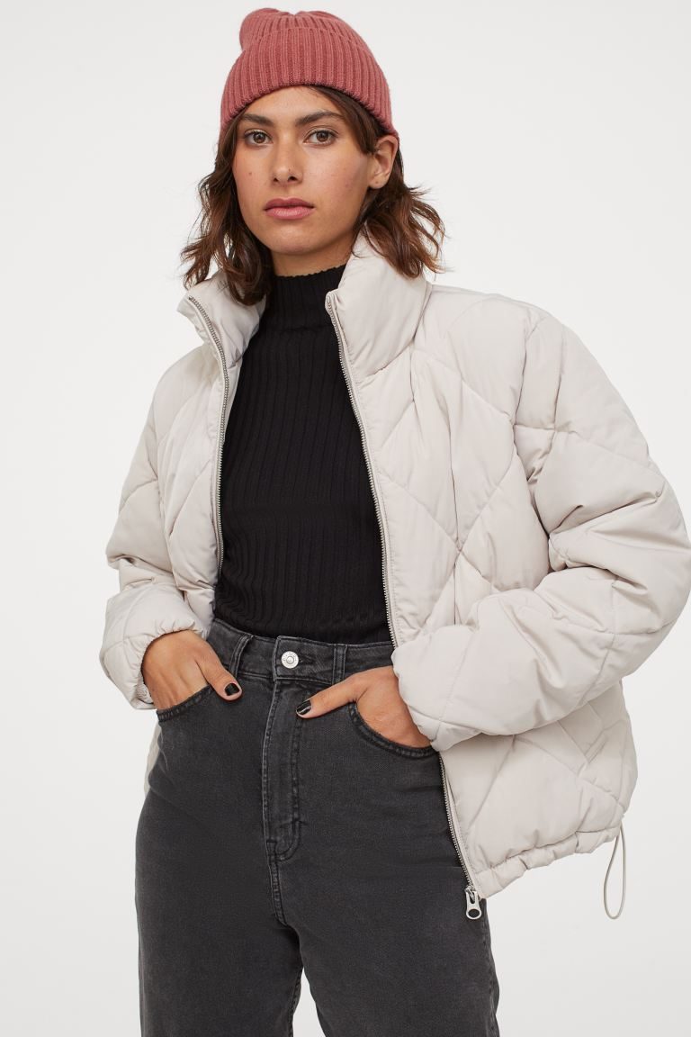 boxy pufferjacket creme
