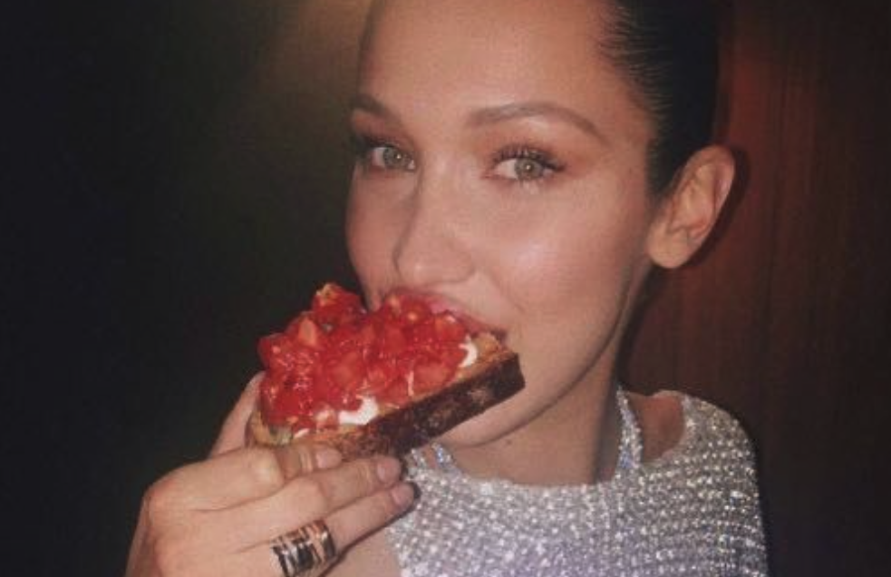 bella hadid food