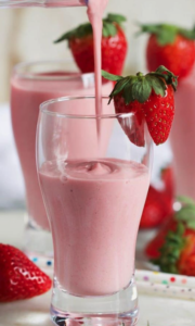Low-carb aardbei smoothie
