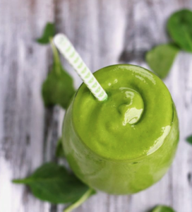 banaan, aardbei sla smoothie