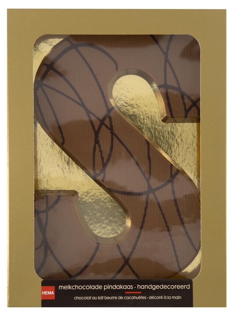 chocoladeletter met pindakaasvulling