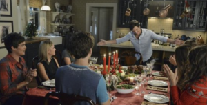 types tijdens het kerstdiner