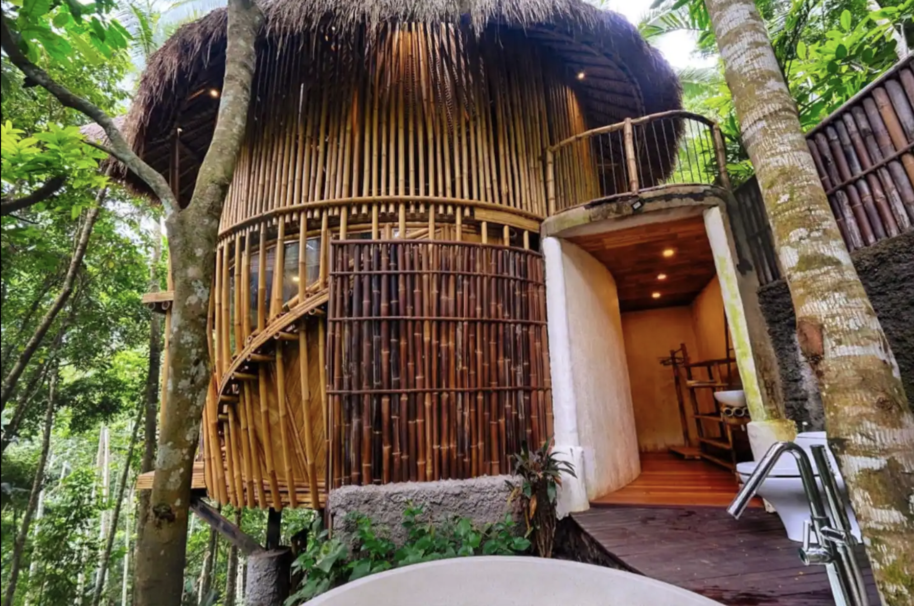 bamboe villa op Bali