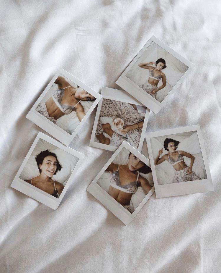 polaroids vrouw