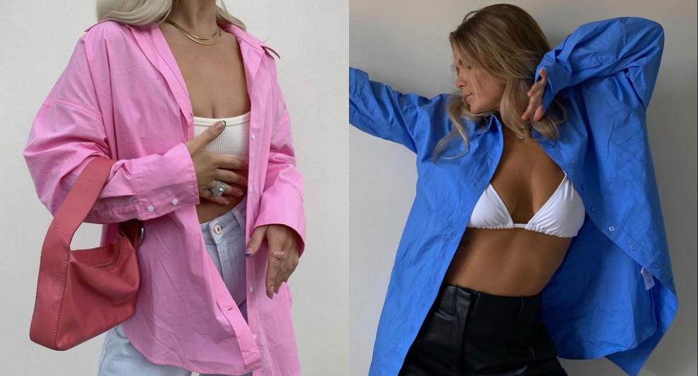 HEMA oversized blouse kopen bauw roze