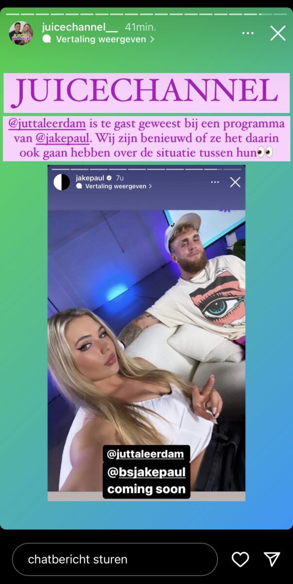 Jutta Leerdam en Jake Paul