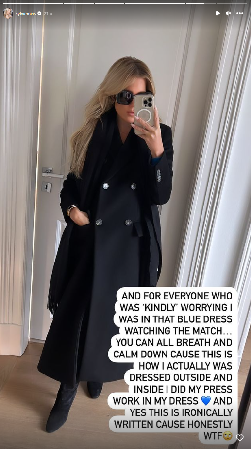 sylvie meis reactie op kritieken blauw jurkje