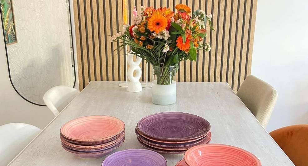 Action Bordenset Moederdag roze servies