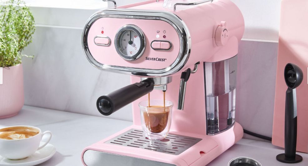 roze espressomachine