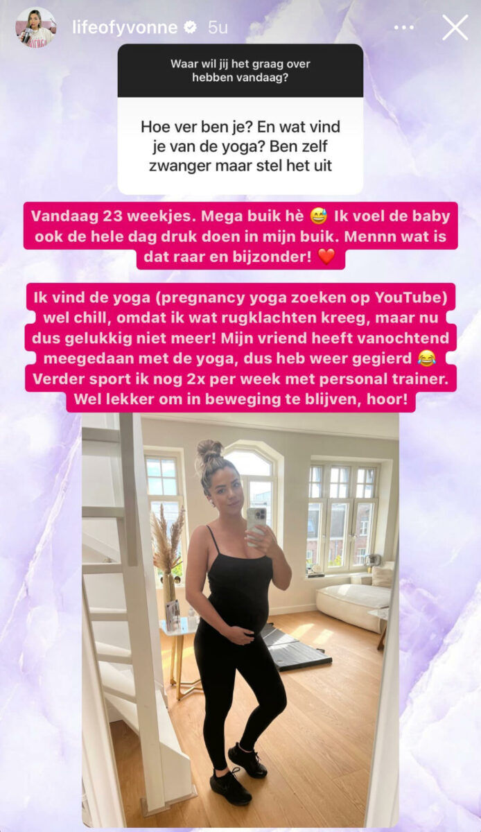 Yvonne Coldeweijer zwanger