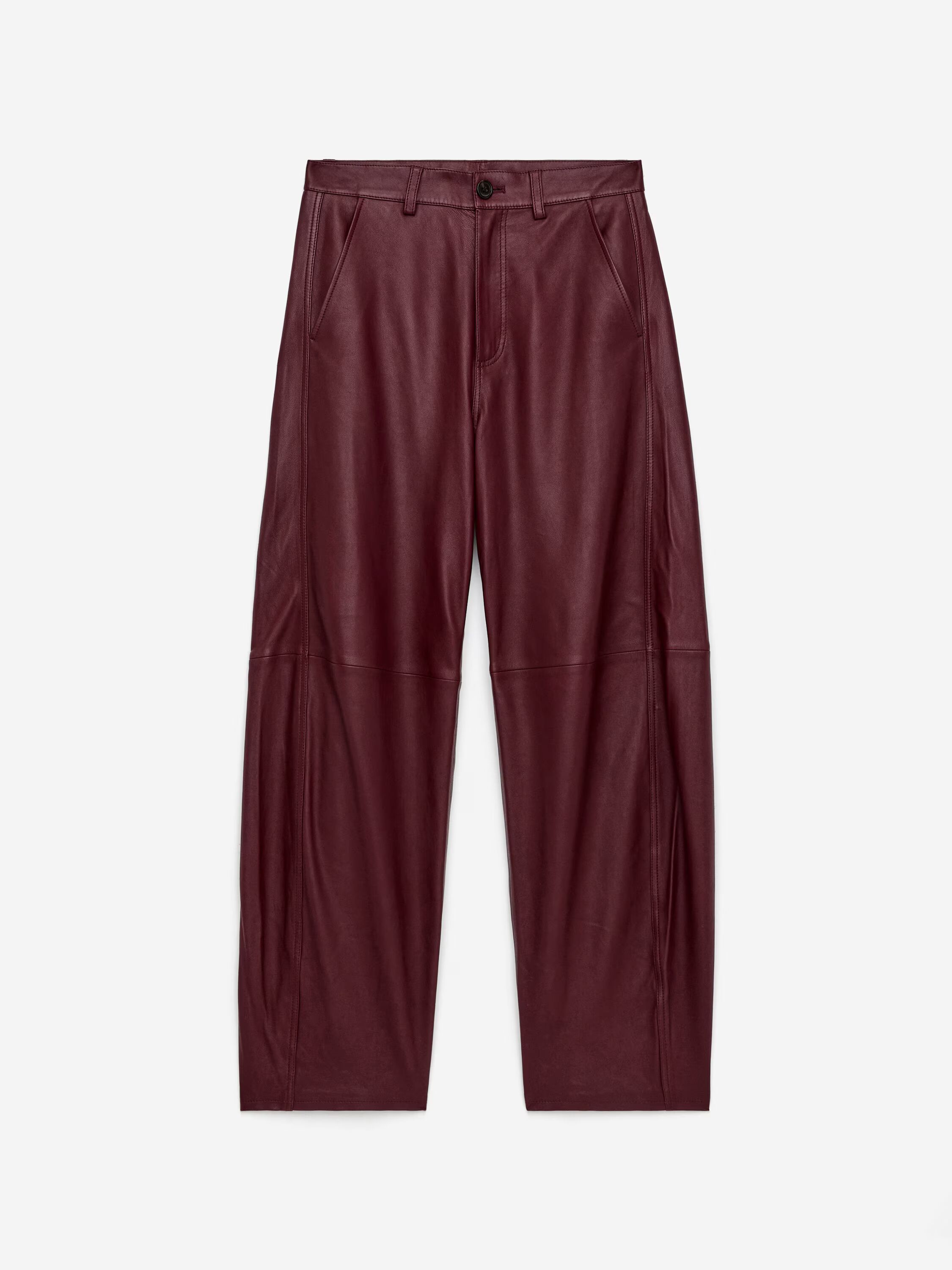Bordeaux leren broek