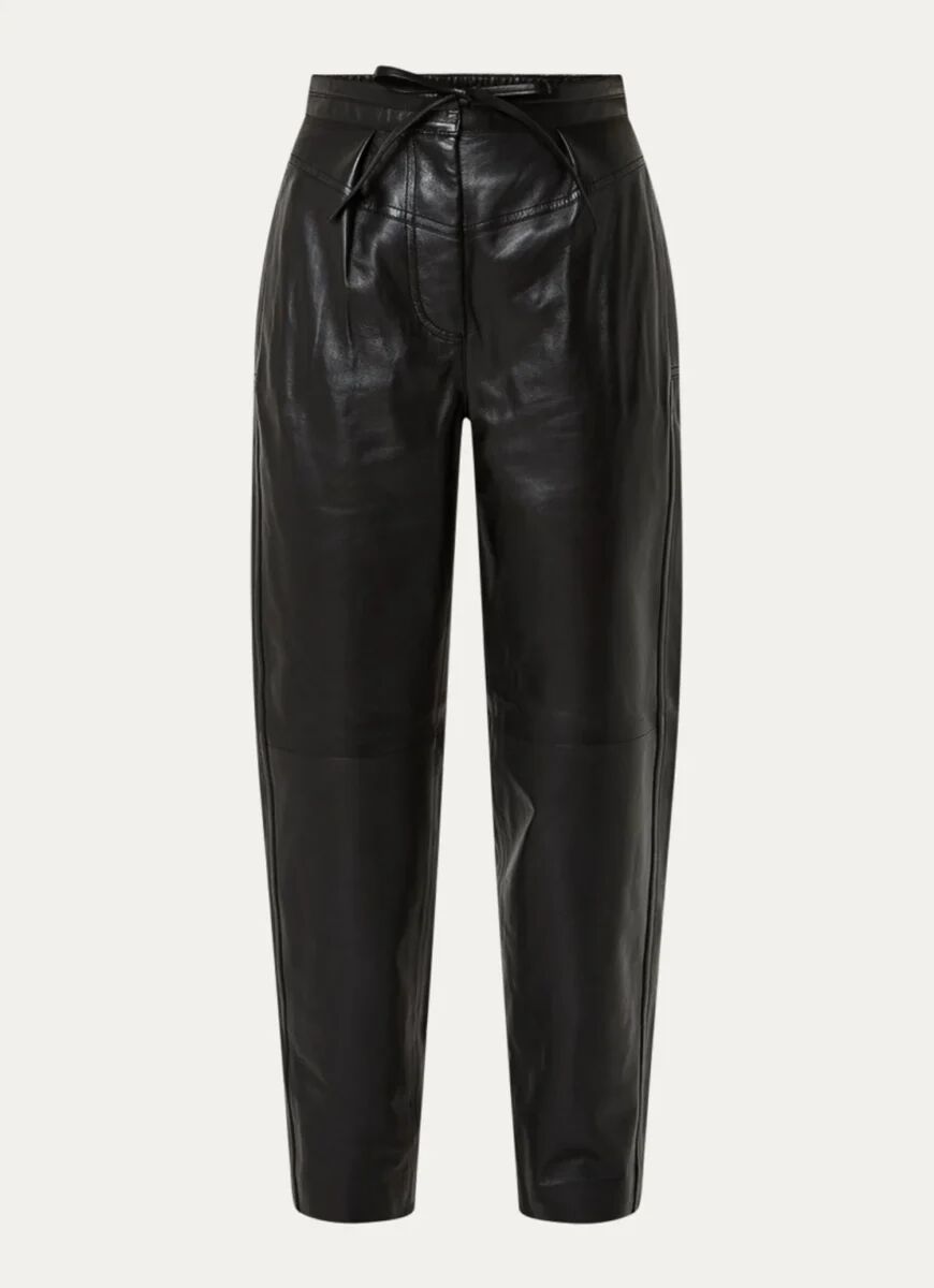 Leren broek met ceintuur