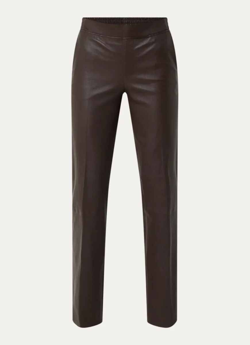 Bruine leren broek