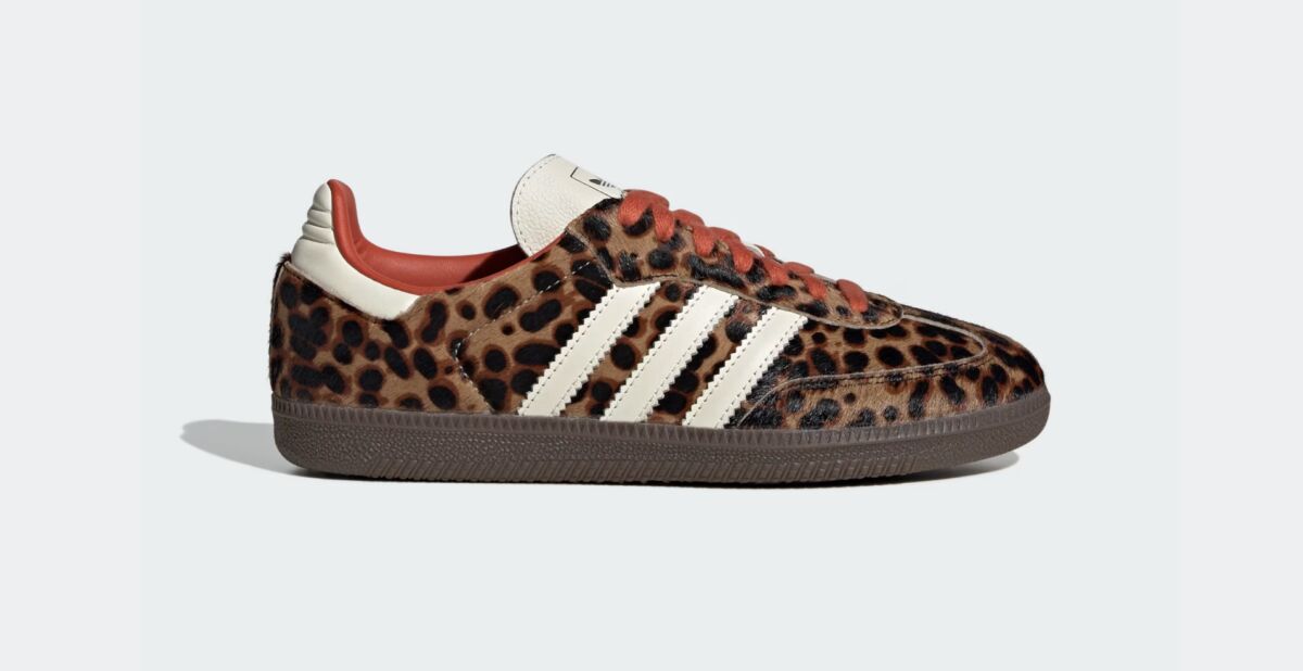 Adidas Samba met luipaard schoen