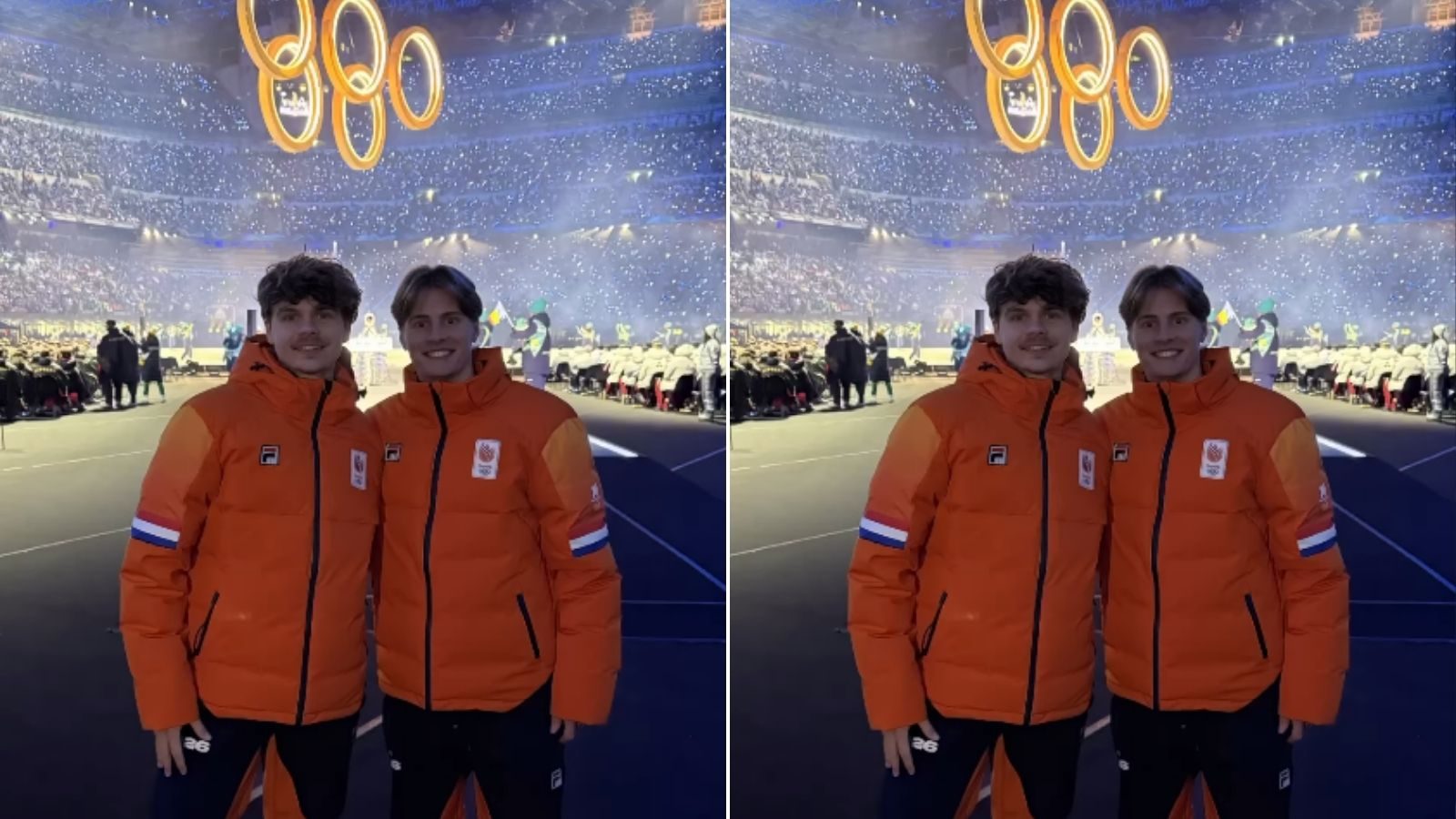 Melle en Jens van 't Woud op de Olympische Spelen.