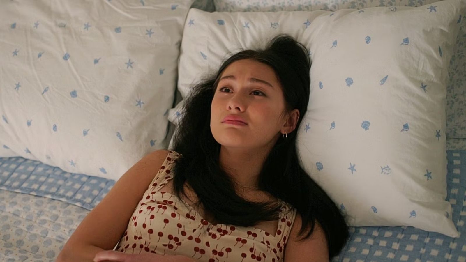 Belly in bed.
