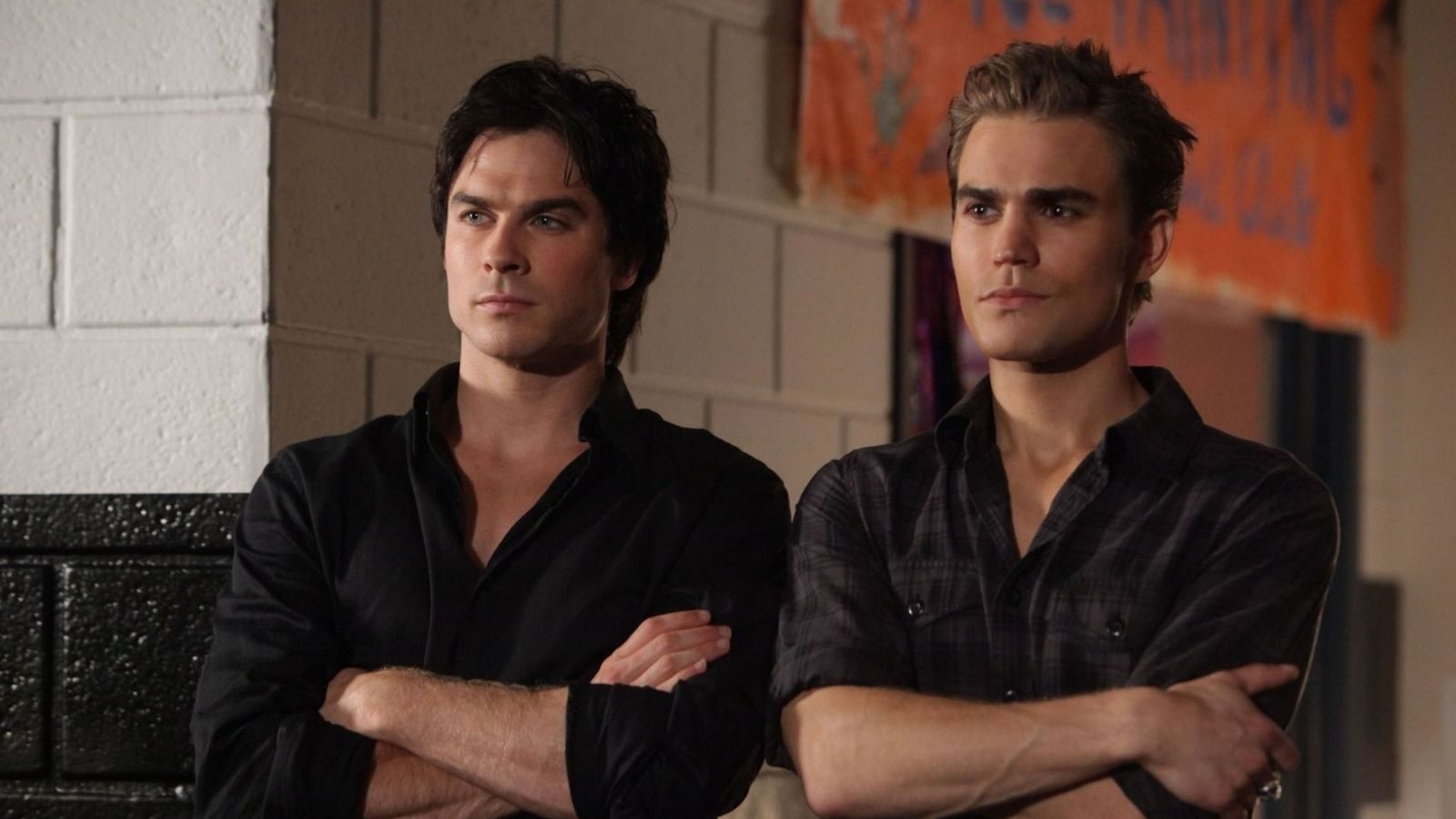 Stefan en Damon Salvatore in The Vampire Diaries.