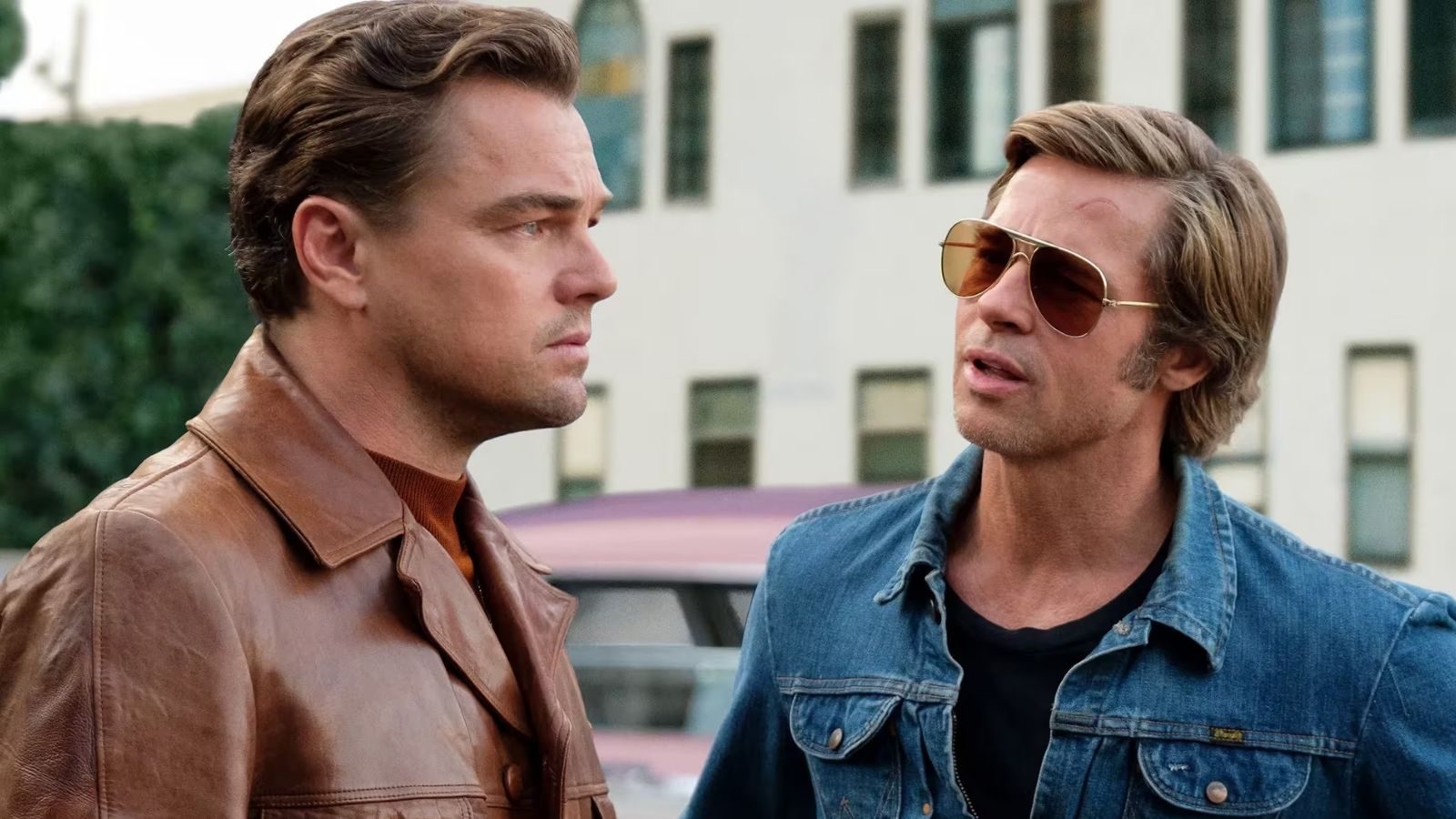 Brad Pitt en Leonardo DiCaprio in Once Upon A Time In Hollywood.