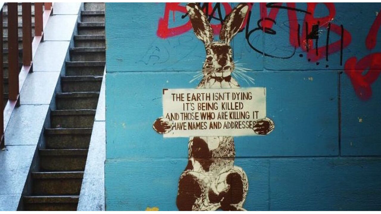 Illustratie voor: Deze toffe street art beelden laten je nadenken over deze maatschappij