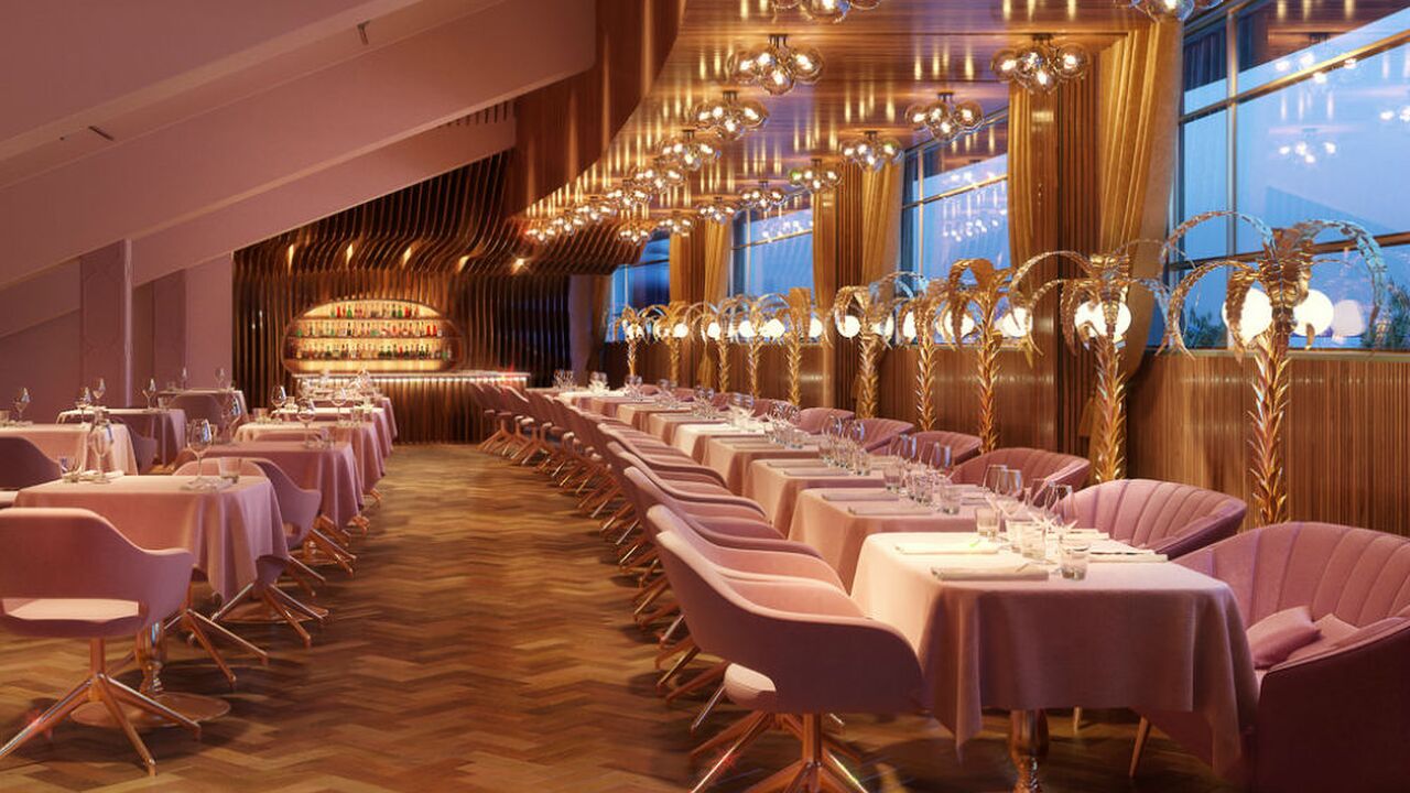 Illustratie voor: Dit volledige roze restaurant komt naar Amsterdam