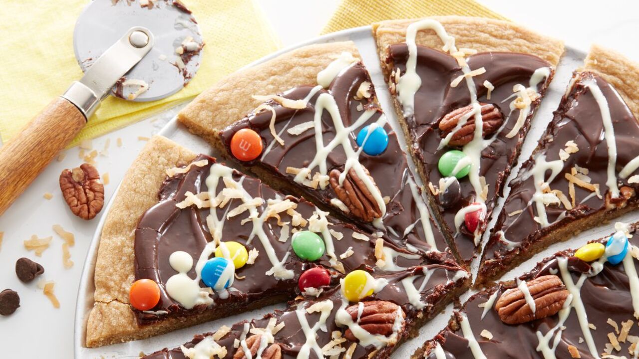 Illustratie voor: De cookie pizza laat je hart sneller kloppen