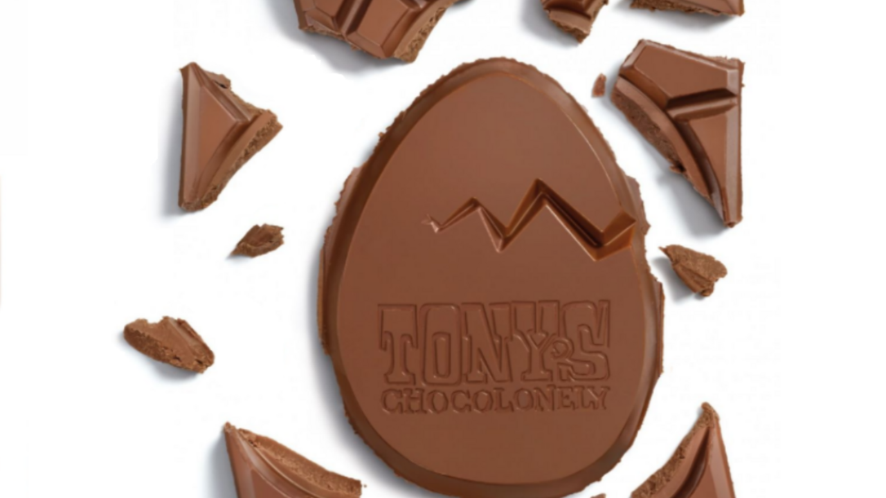 Illustratie voor: Tony’s Chocolonely komt met paasreep met de smaken meringue en citroen
