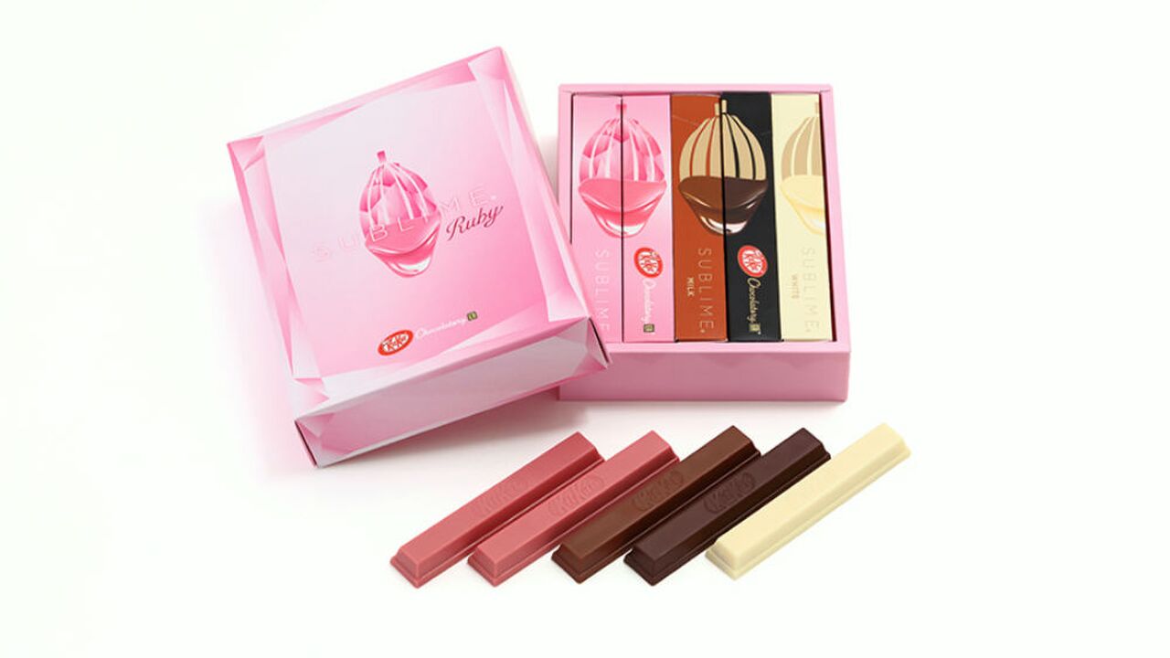 Illustratie voor: Dit wil je zien: KitKat komt met een roze chocoladereep