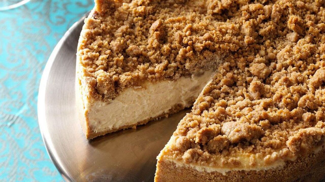 Illustratie voor: Snack attack? Deze apple crumble cheesecake vervult al je behoeften