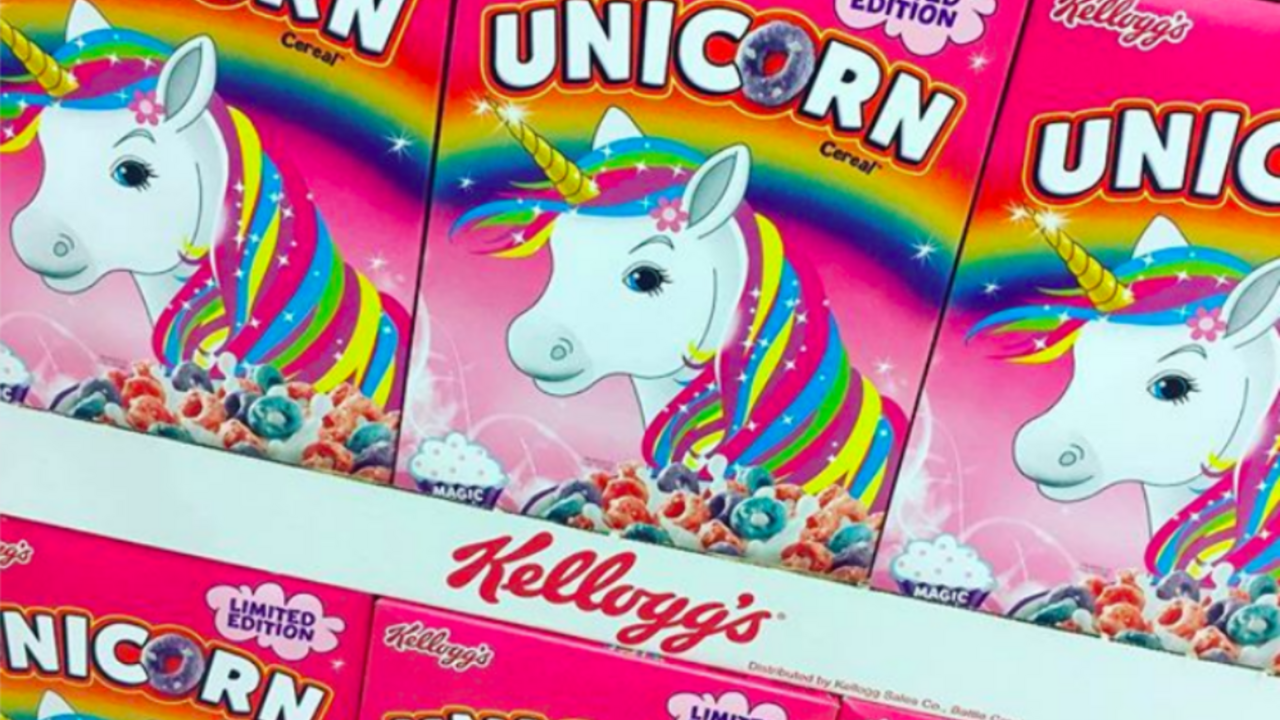 Illustratie voor: Unicorn Cereal: dessert als ontbijt