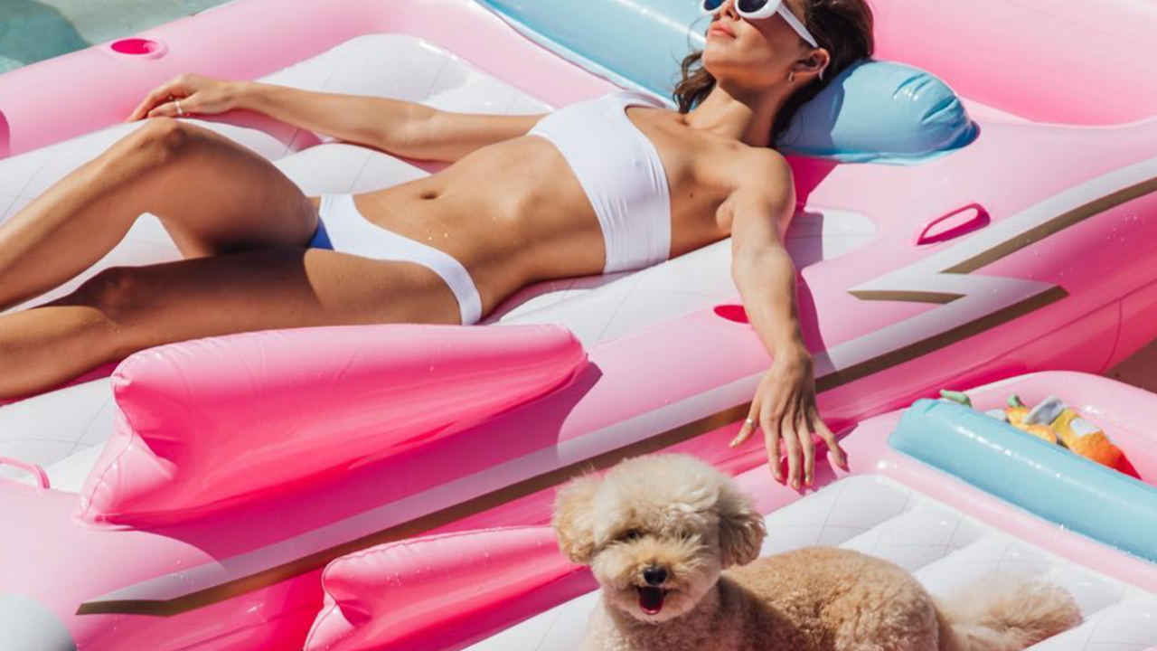 Illustratie voor: Dobberen samen met je hond? Schaf dan dit luchtbed aan!