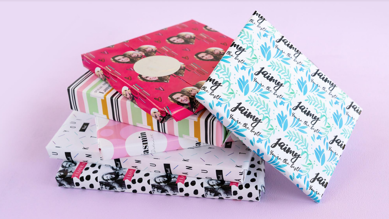 Illustratie voor: Dit wil je: cadeaupapier met je eigen persoonlijke foto erop!