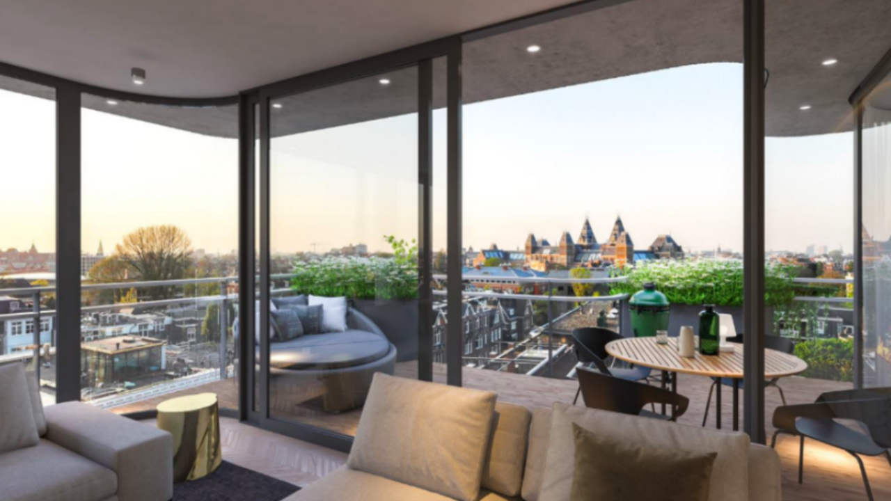 Illustratie voor: Te koop: een appartement met het mooiste uitzicht van Amsterdam