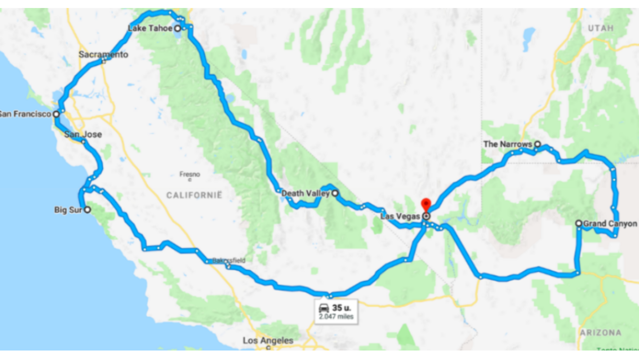 Illustratie voor: De beste route voor een onvergetelijke roadtrip langs de westkust van Amerika
