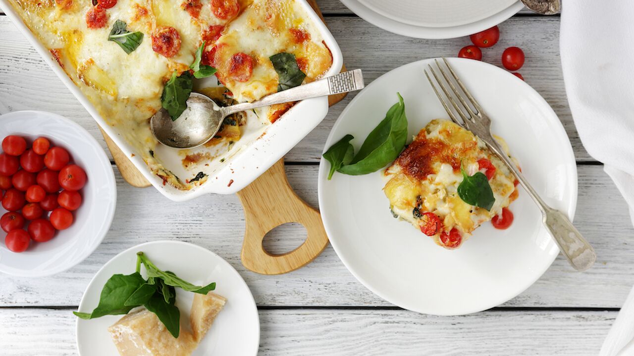Illustratie voor: Heerlijk recept: pompoen lasagne met ricotta