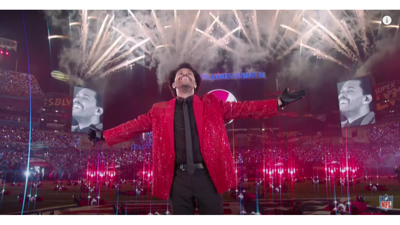 Illustratie voor: Zo ging het spectaculaire optreden van The Weeknd bij de Super Bowl!