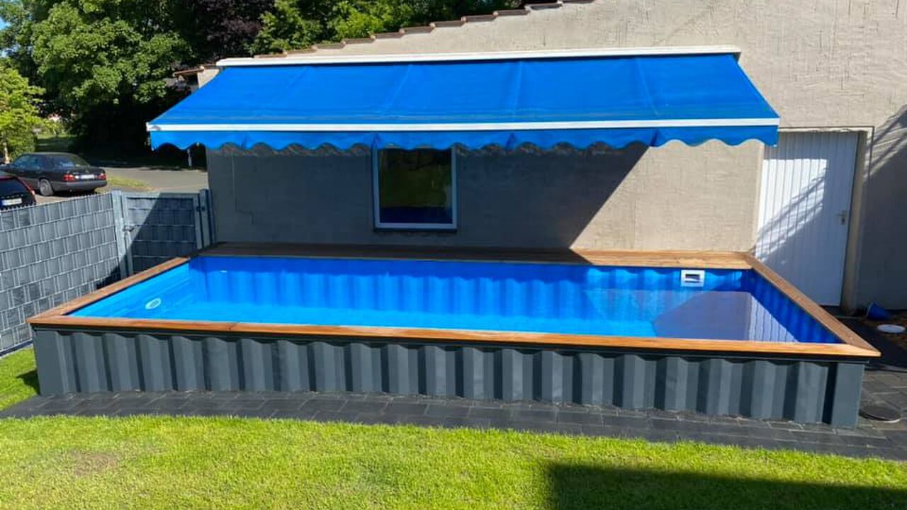 Illustratie voor: Do it yourself: deze man bouwt containerzwembad in achtertuin