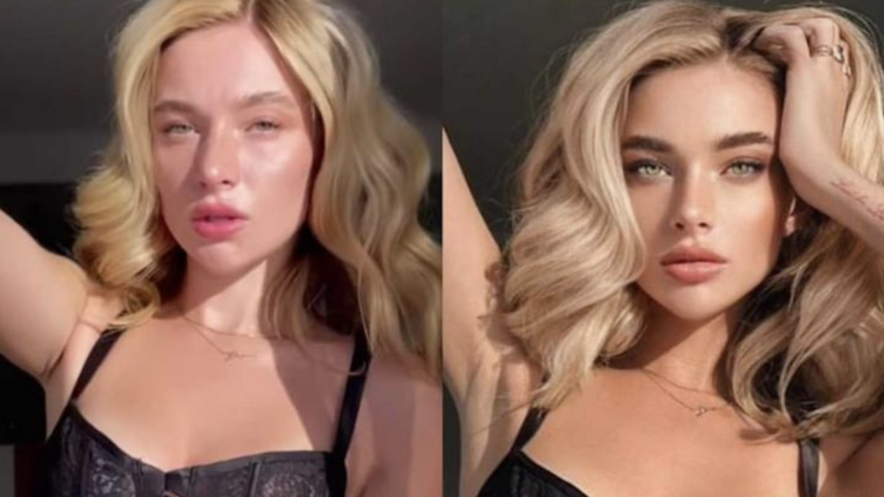 Illustratie voor: Bekend model bewerkt haar Instagram foto’s wel *heel* erg