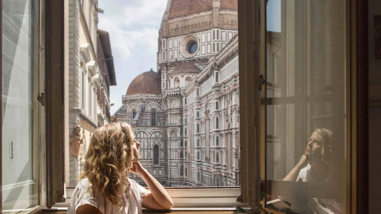 Illustratie voor: Deze knusse Airbnb heeft uitzicht op de Duomo in Florence