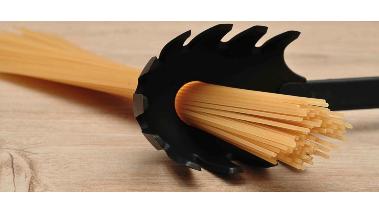 Illustratie voor: Dit is waarom er een gat in een spaghetti opscheplepel zit