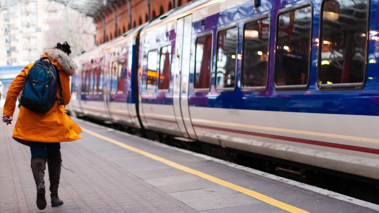sprinten voor de trein