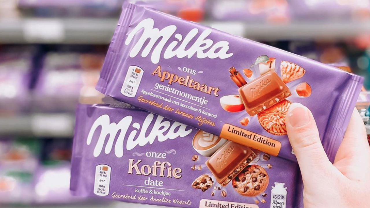 Illustratie voor: Lekker! Milka komt met een chocoladereep met appeltaart smaak