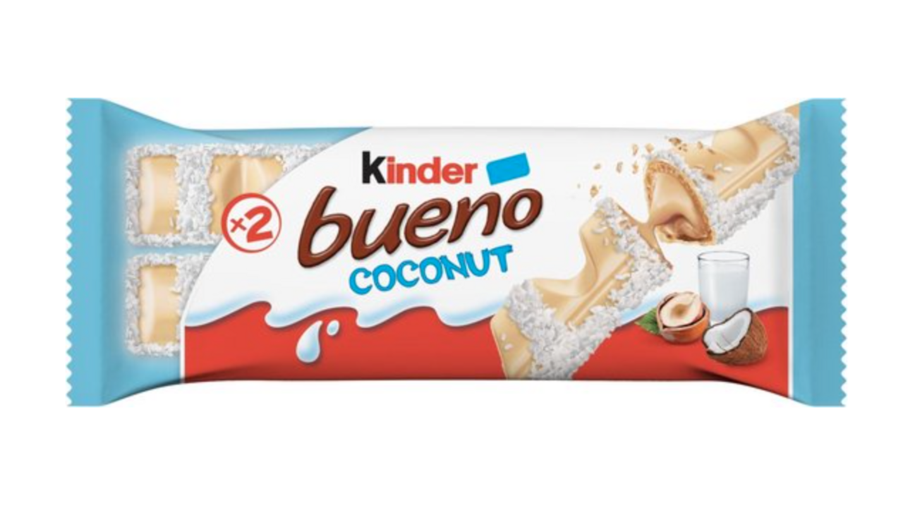 Illustratie voor: Proberen: Kinderbueno met witte chocola en kokos